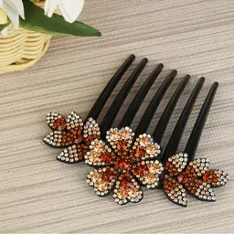 MIZORRI Women Gold-Toned & Black Hair Accessory Set of-image-45