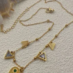 Just Lil Things Gold-Plated Stone Studded Minimal Chain-picture-38