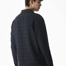 Jack & Jones Textured Spread Collar Cotton Oversized Shirt image 5