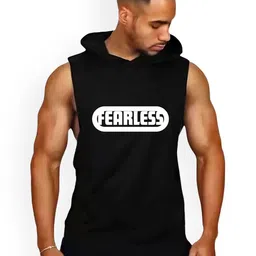 Fashnobic Men Hooded Neck Gym Vest image 1
