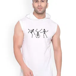 FABSTIEVE Three Skeleton Printed Hooded Cotton Gym Vest-picture-22