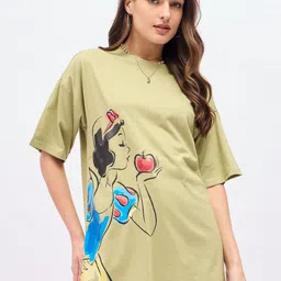 DressBerry Women Graphic Printed Round Neck Cotton Oversized T-shirt-picture-36