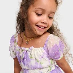 THE CHILDREN'S PLACE Floral Print Flared Sleeve Fit & Flare Dress-picture-32