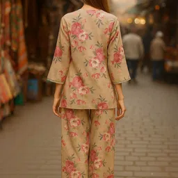 KALINI Women Printed Cotton Blend Kurta Sets image 5