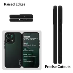 SPRIG Oppo Reno 14 Pro Matte Black Transparent Back Cover image 2