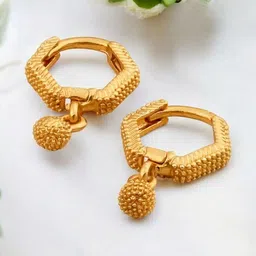 SHREE KRISHNA SHOPPING Unisex Gold-Plated Brass Earrings-picture-36