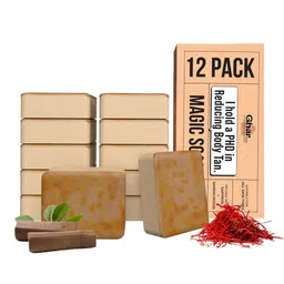 GHAR SOAPS Set Of 12 Sandal Wood And Saffron Magic Soaps - 100 g Each-picture-13
