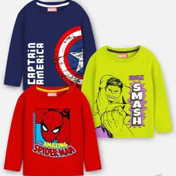 Marvel by Miss and Chief Boys 3 Avengers Printed Applique T-shirt-picture-29