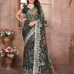 Moda Rapido Floral Printed Saree with Blouse Piece-picture-14