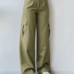 miss mosa by akanksha Alamode By Akanksha Women Olive Roderno Cotton Cargo Statement Pants-picture-16