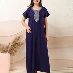 EASY MOM Embroidered Maxi Dress-image-67