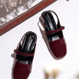 TRASE Women Synthetic Leather Block Sandals with Buckles-picture-10
