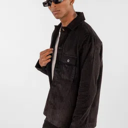 Eszett Men Solid Corduroy Tailored Jacket image 4