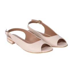 GRETA Women Mid-Top Buckl Peep Toe Mules Flats-image-63