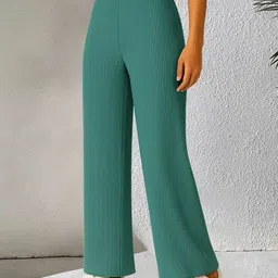 CORSICA Women Green Slim Fit Lycra Trousers-picture-32