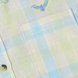 Infinity Boys Tailored Fit Checked Spread Collar Casual Cotton Shirt image 4