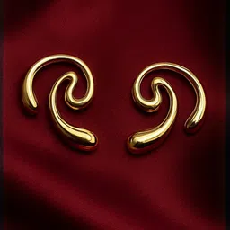 Nui Stainless Steel Gold-Plated Contemporary Studs-picture-35