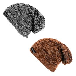 hupshy Men Pack Of 2 Self Design Acrylic Beanie-picture-12