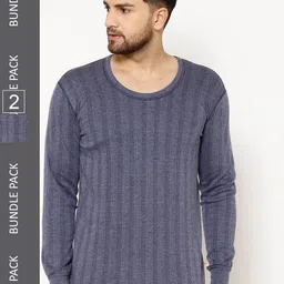 mack jonney VIMAL JONNEY Striped Cotton Thermal Tops-picture-35