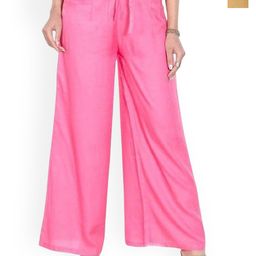 SRISARAS Women Pack Of 2 Solid Mid-Rise Loose Fit Trousers-picture-16
