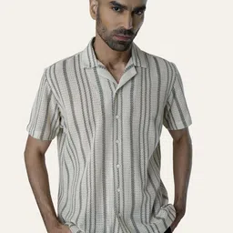 PERCH Men Relaxed Sheer Casual Shirt-picture-22