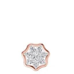Sparkles Diamond IGI Certified 0.04 Carat Round Shape Diamond Nose Pin 14K Rose Gold image 2