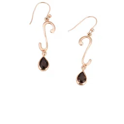 Meadows 925 Sterling Silver Quartz Studded Teardrop Shaped Drop Earrings-picture-44