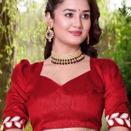 jayant creation Red Poly Georgette Sarees image 2