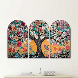 Myntra Elegant Homes Multicoloured Set of 3 Piece MDF Other Wall Paintings-picture-26