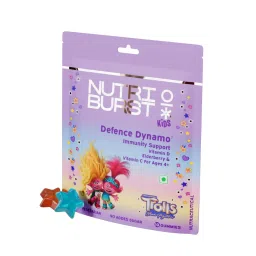 NutriBurst Defence Dynamo Trolls Gummies - Immune Boost with Vitamin D, Vitamin C & Black Elderberry Extract - Sugar-Free, Gluten-Free, Chewable Vegan Supplement - Mixed Berry & Orange Flavor - For Kids Aged 4+ - 10 gummies-image-27