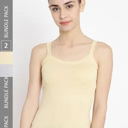 Leading Lady Pack Of 2 Pure Cotton Spaghetti Camisoles-picture-20