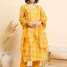 KALINI Women Ethnic Motifs Printed Regular Kurta with Trousers & With Dupatta-image-98