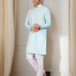 Anouk Rustic Men Solid Daily Straight Kurta image 5