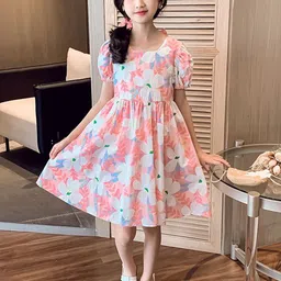 StyleCast x Revolte Girls Floral Print Knee Length Fit and Flare Dress-picture-15