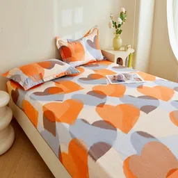 JC HOME Blue & Red Ethnic Motifs King Bedsheet with 2 Pillow Covers image 5