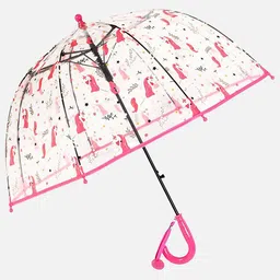 Little Surprise Box LLP Pink & White Printed Manual 2 Fold Quirky Umbrellas image 4