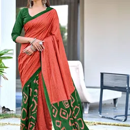 BEYOND ETHNIC Printed Pure Cotton Saree image 3