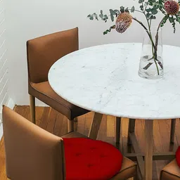 DADDY COOL Red 2 Pieces Cotton Round Cushion Chair Pads image 2