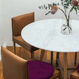 DADDY COOL Violet 2 Pieces Cotton Round Cushion Chair Pads image 2