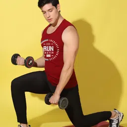 WOOSTRO Men Pack of 2 Typography Printed Round Neck Slim Fit Printed T-shirts image 5