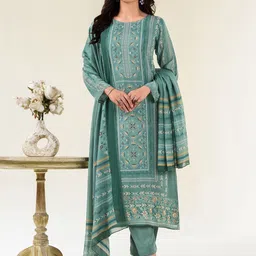 Stylee LIFESTYLE Embroidered Pure Silk Unstitched Dress Material-picture-32