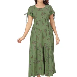 SupBir Women Printed Maternity Anarkali Kurta-picture-26