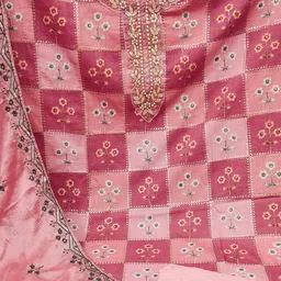 KALINI Embroidered Pure Cotton Unstitched Dress Material image 4