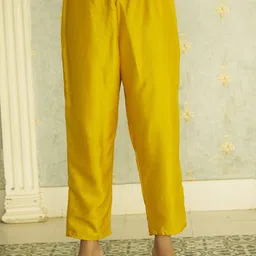 VredeVogel Women Ethnic Motifs Embroidered A-Line Kurta with Trousers & Dupatta image 4