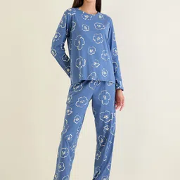 Sweet Dreams Women Floral Printed Pure Cotton Night suit-picture-30