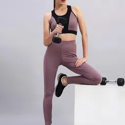 GEONIX Women Mid-Rise Relaxed-Fit Ankle Length Tights with Pocket image 3