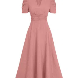 Sugathari Puff Sleeve A-Line Midi Dress image 5