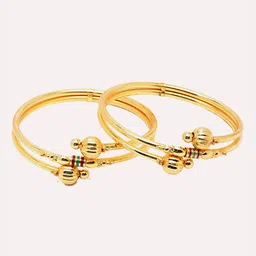 ZENEME Set Of 2 Gold-Plated Bangles image 2