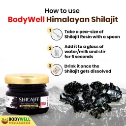 BODYWELL Pure Himalayan Shilajit Resin | Immunity, Strength, Stamina, Energy, Vitality | 20g image 3