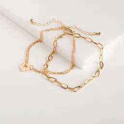 WHITE LIES Gold-Plated Anklets image 2